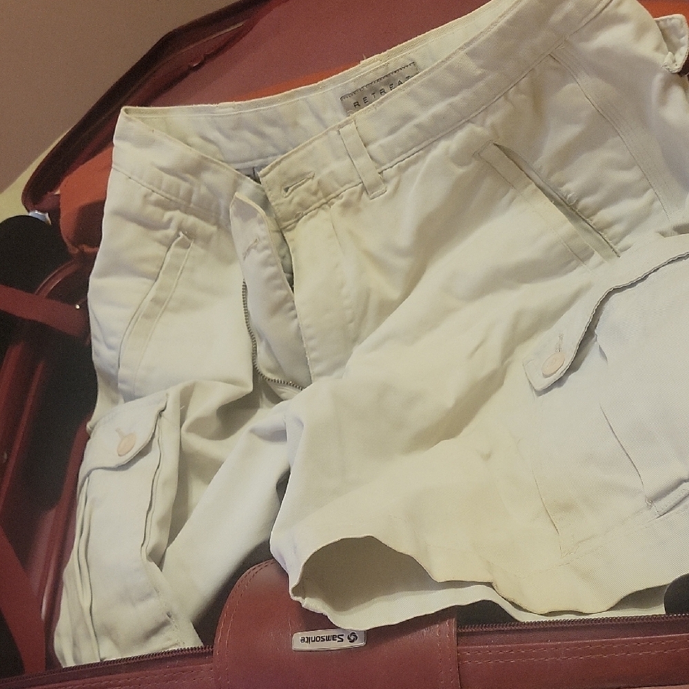 Cream Cargo Shorts